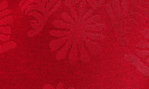 Misook A-line Jacquard Knit Midi Dress In Rouge