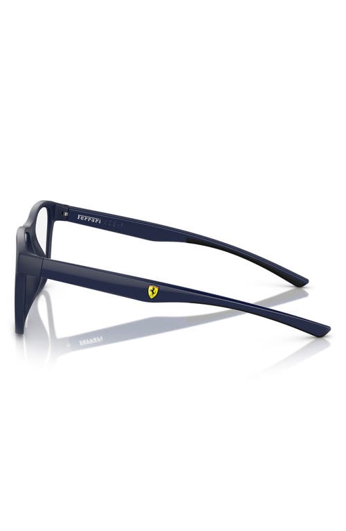 Scuderia Ferrari 54mm Square Optical Glasses In Matte Blue