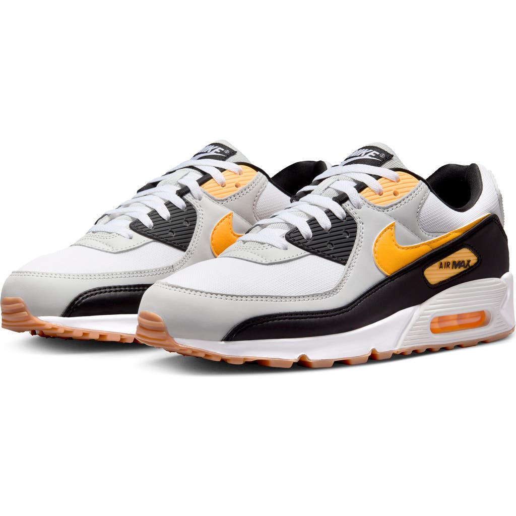 Nike Air Max 90 Sneaker In White/orange/photon Dust