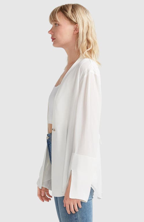 Belle & Bloom Sheer Genius Lightweight Blazer In White