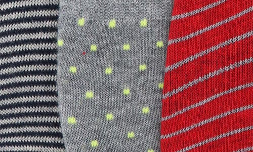 Lorenzo Uomo 3-pack Assorted Ankle Socks In Light Grey Multi