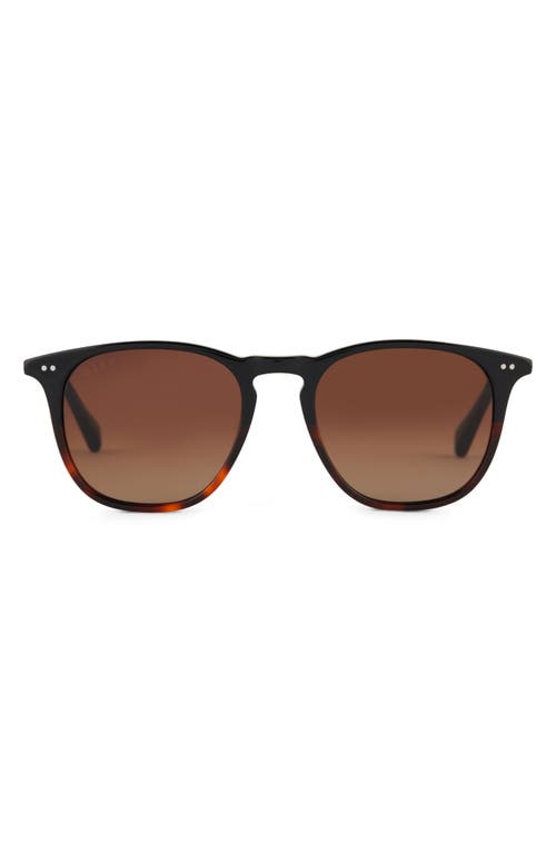 Maxwell 51mm Gradient Polarized Round Sunglasses in Brown Gradient