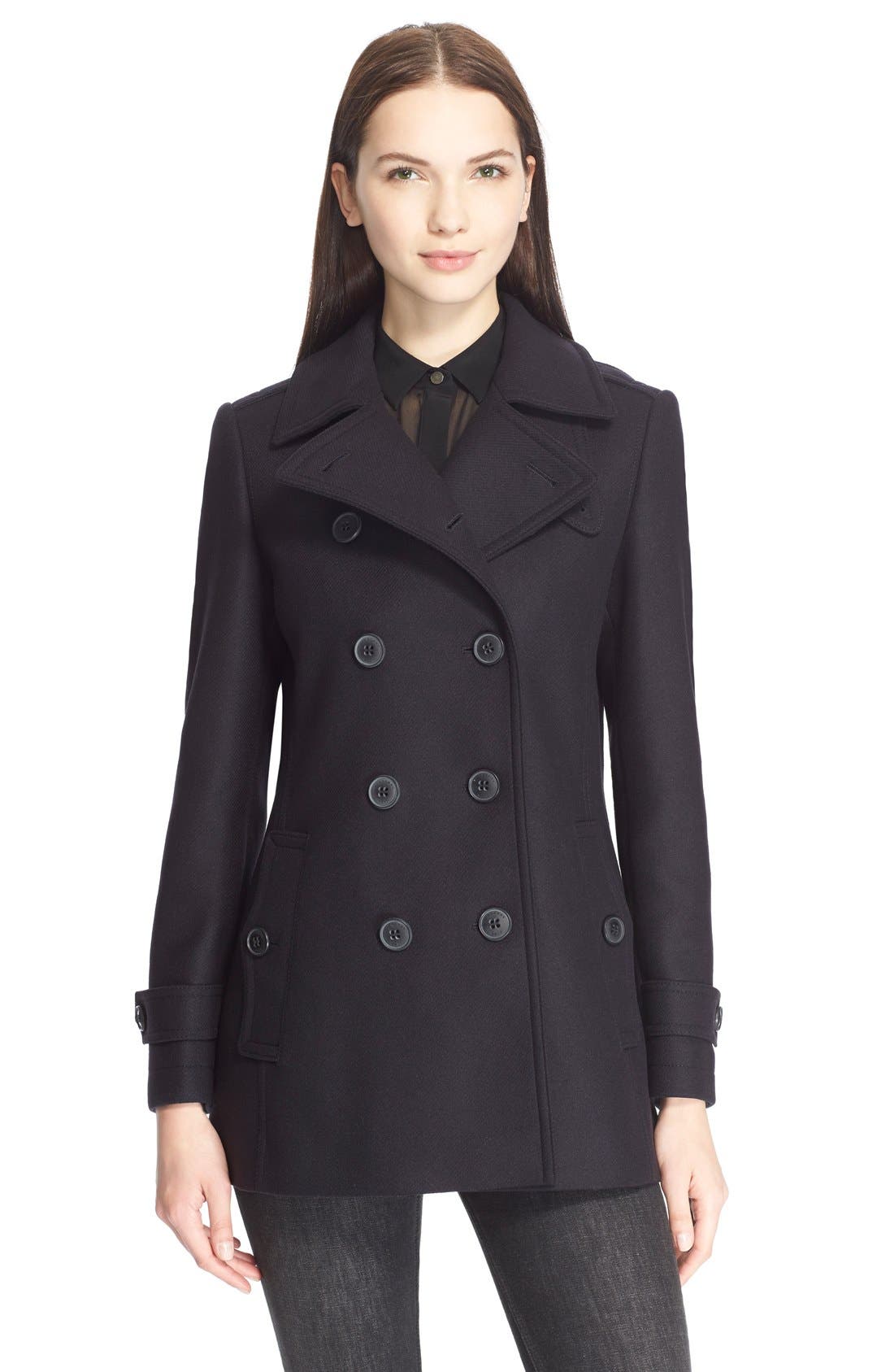Burberry Black Pea Coat Outlet, SAVE 33% 
