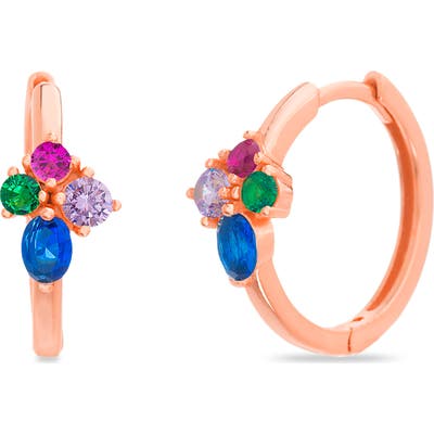 Lesa Michele Multicolor Hoop Earrings