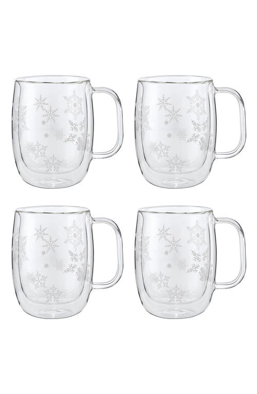 Zwilling Coffee Glass Mug 12 oz 355ml H In Snowflakes