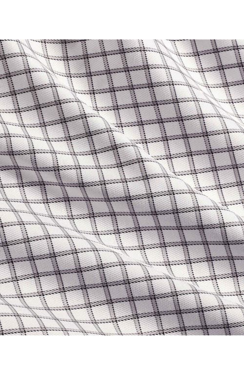 David Donahue Regular Fit Check Cotton Twill Dress Shirt In Gray