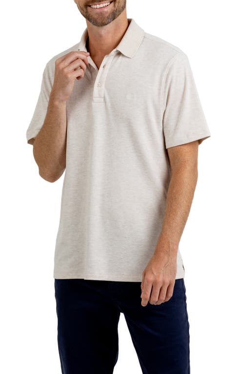 Rainforest Heathered Jersey Polo In Oatmeal