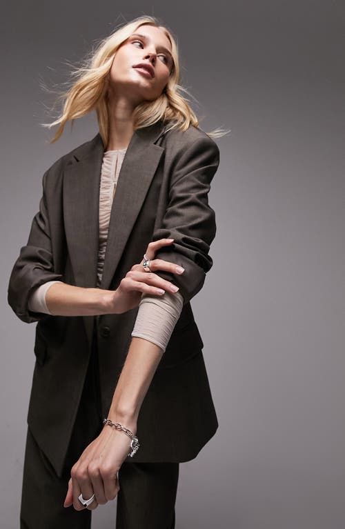Tonic One-Button Blazer in Brown