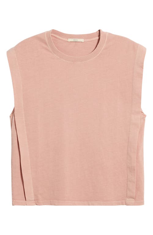 Shop Sessun Sessùn Orlando Pleat Shoulder Sleeveless T-shirt In Rose Darles