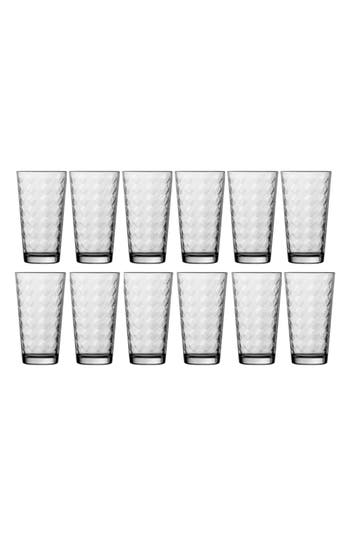 Fortessa Ornamento Gothico Set Of 12 Mixing Glasses In Clear