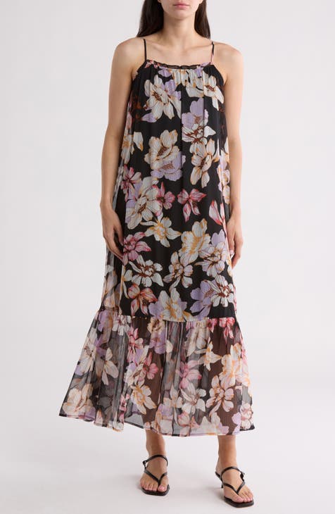 Floral Chiffon Maxi Dress