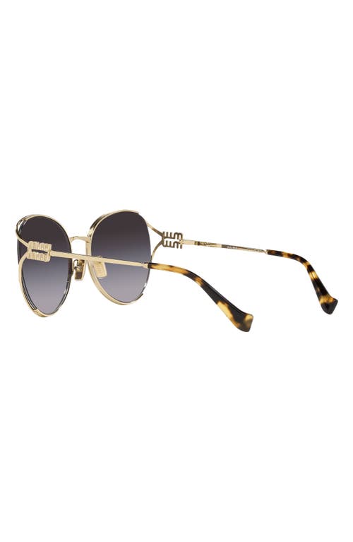 Miu Miu 58mm Gradient Phantos Sunglasses In Gold/grey Flash