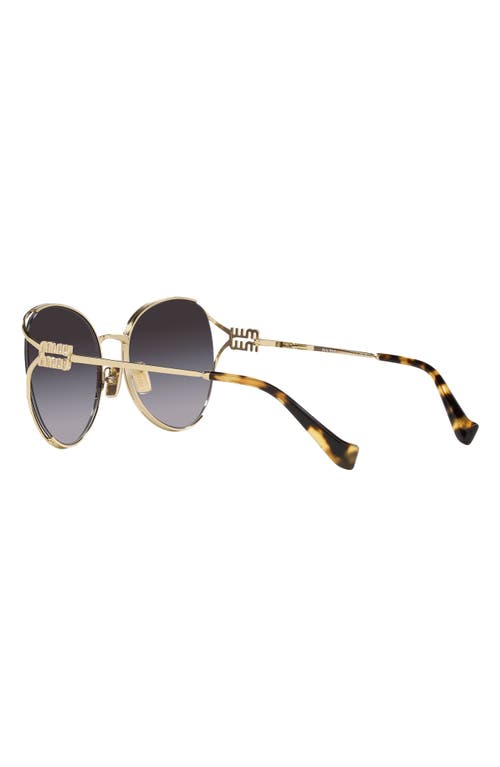 Shop Miu Miu 58mm Gradient Phantos Sunglasses In Gold/grey Flash