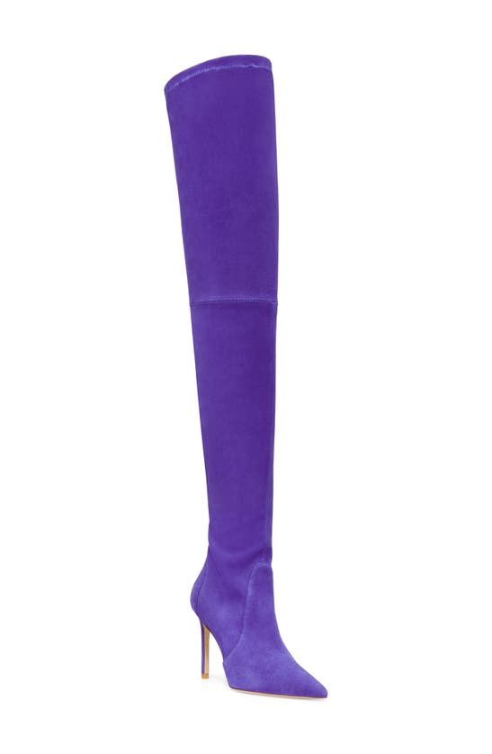 Stuart Weitzman Ultrastuart 100 Stretch Pointed Toe Over The Knee Boot In Dusk