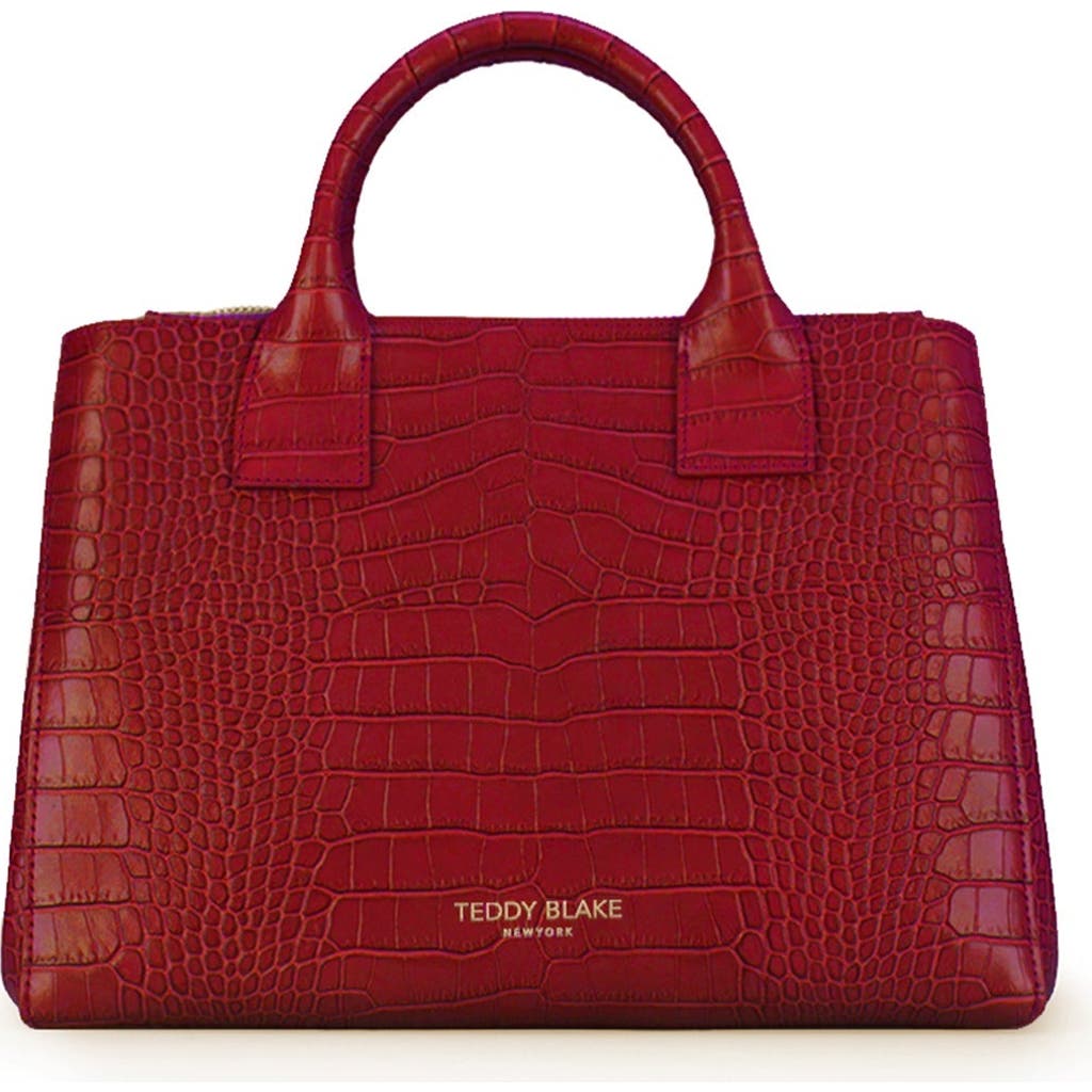 Teddy Blake Bella Croco 12" In Dark Red
