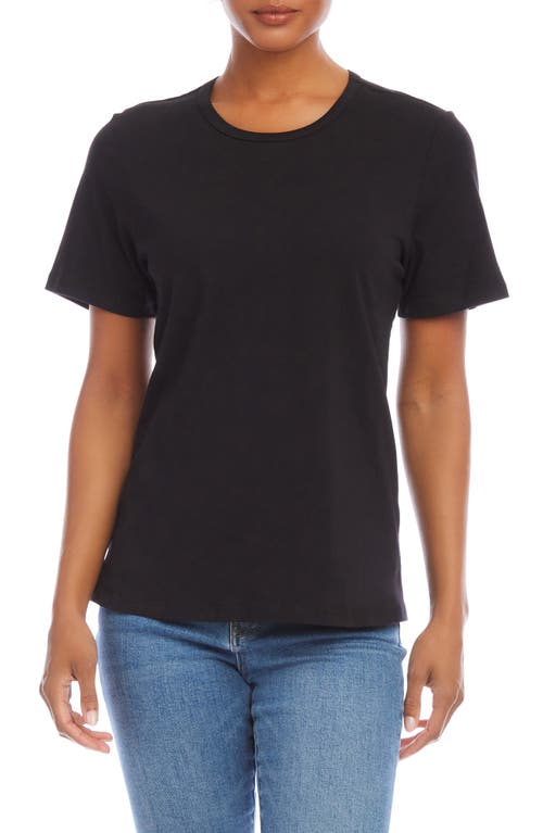 FIFTEEN TWENTY Stretch Cotton T-Shirt in Black