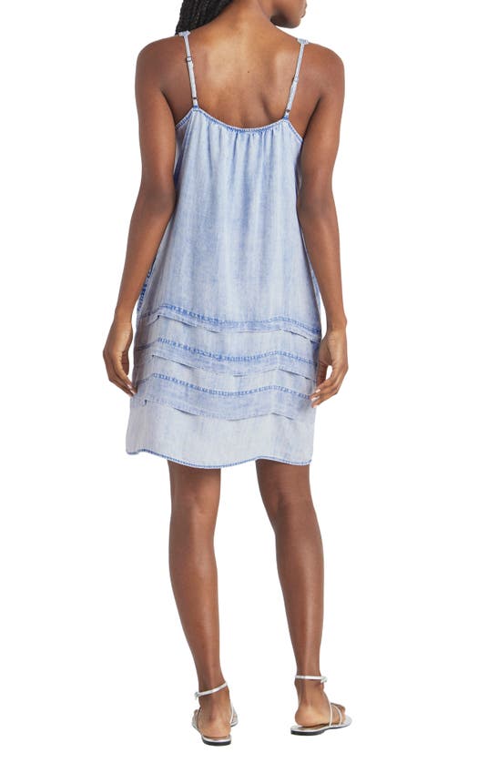 Splendid Celine Mini Dress In Bleached Indigo