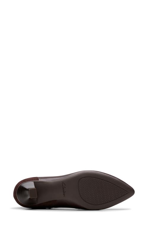 Clarks Kepley Erin Leather Boot In Dark Brown Lea