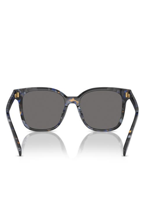 Shop Tory Burch 53mm Polarized Square Sunglasses In Dark Grey/blue Tort