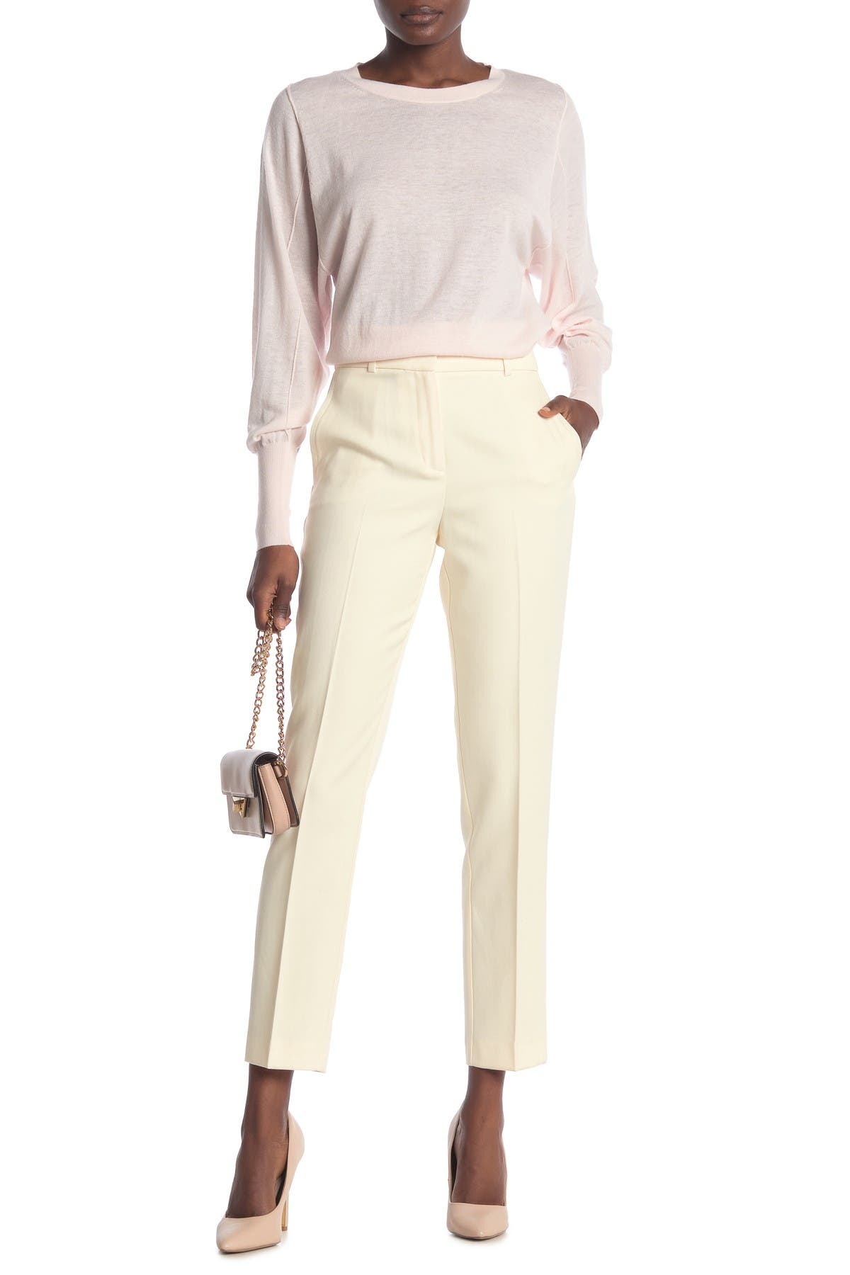 slim leg trousers