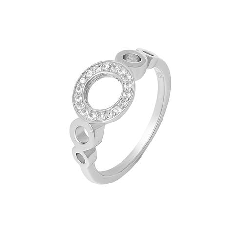 Lucy Quartermaine Multi Halo Ring In Sterling Silver