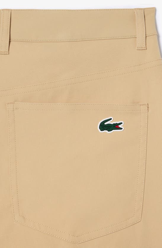 Lacoste Slim Fit Performance Golf Pants In Croissant