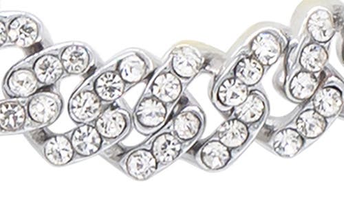 Adornia Crystal Curb Chain Necklace In Silver
