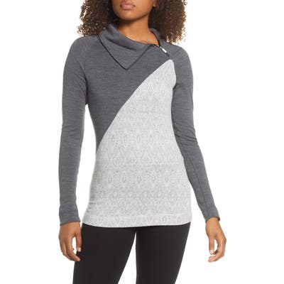 Smartwool Merino 250 Asymmetrical Zip Top, Grey