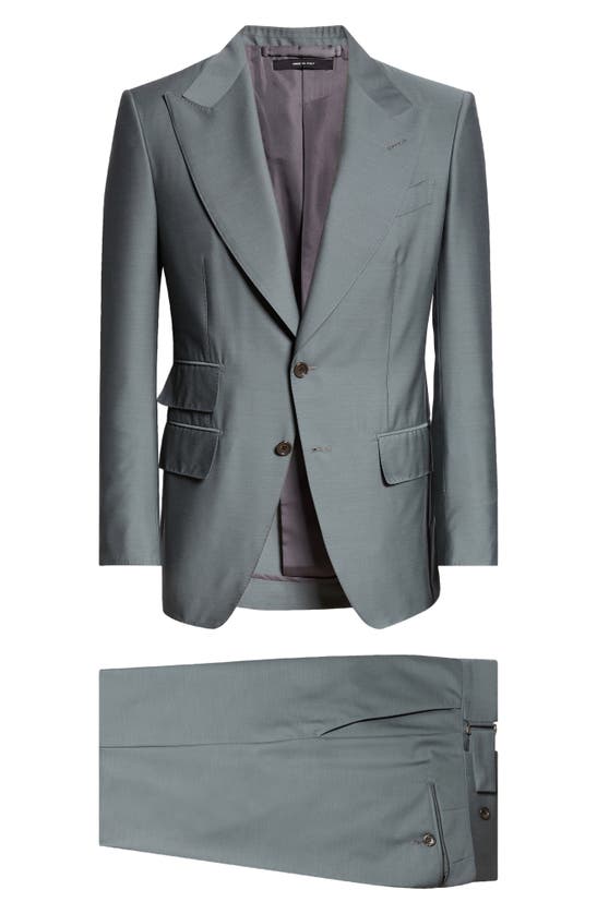 Shop Tom Ford Atticus Wool & Silk Suit In Military Green