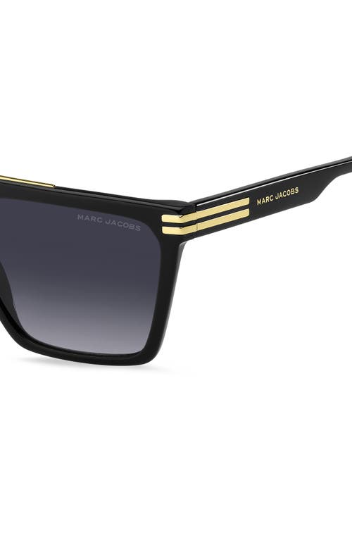 Marc Jacobs 58mm Gradient Square Sunglasses In Black/grey Shaded