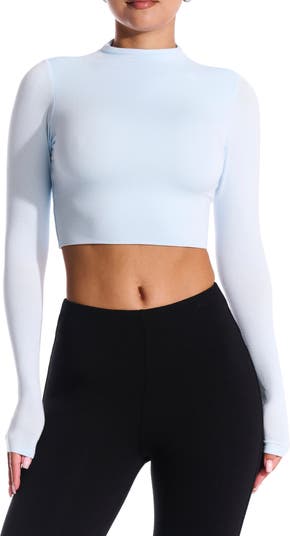Naked Wardrobe x Lori Harvey Front Cutout Off the Shoulder Crop Top, Nordstrom