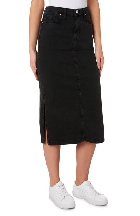 Black jean 2025 skirt nordstrom