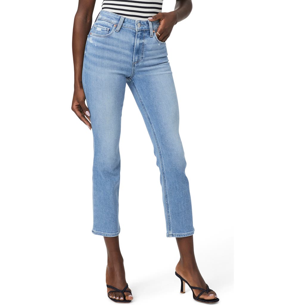 Paige Cindy Distressed Crop Jeans In Blue