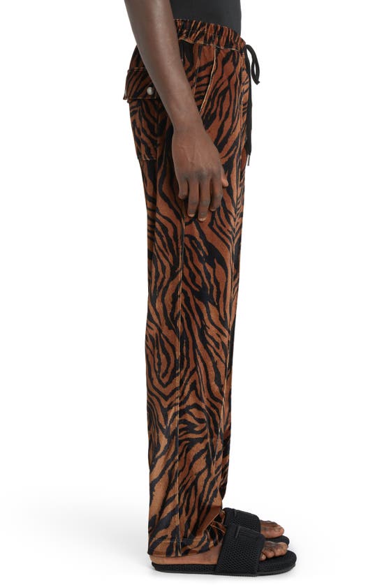 Tom Ford Zebra Print Velour Joggers In Black/ Brown | ModeSens