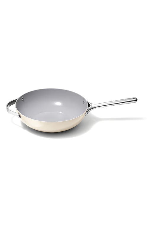 Shop Caraway Nonstick Ceramic 12-inch Stir Fry Pan In Cream