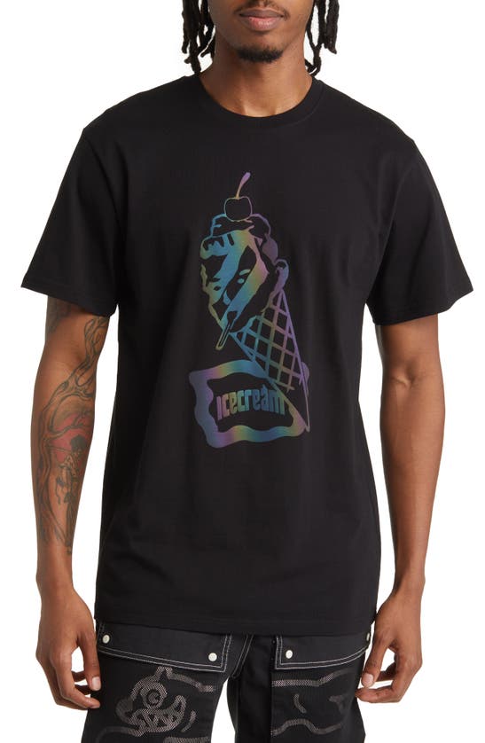 Shop Icecream Shine Graphic T-shirt In Black