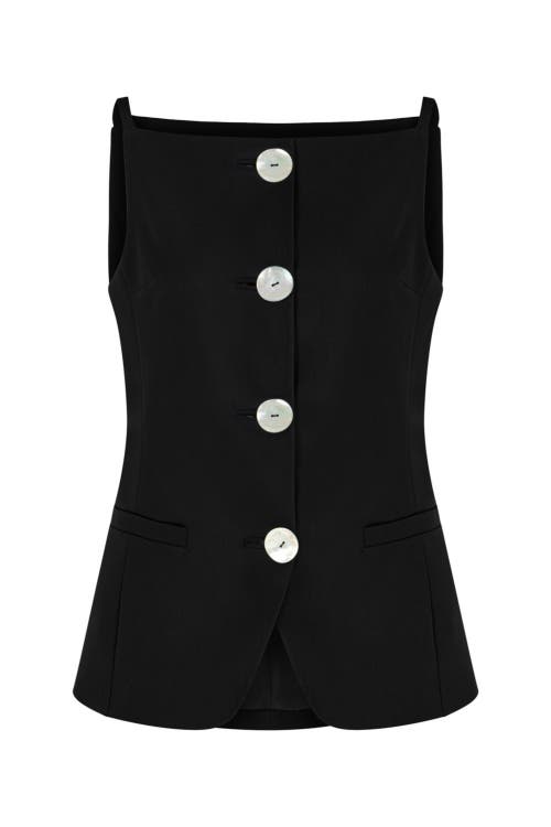 Shop Nocturne Vest With Straps In Black