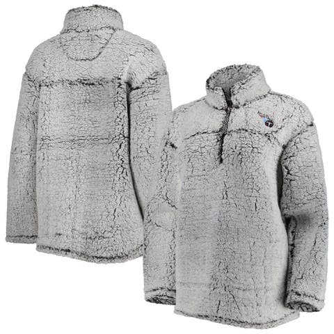 TENNESSEE TITANS SIDELINE HOODED LEOPARD FLEECE PULLOVER WITH