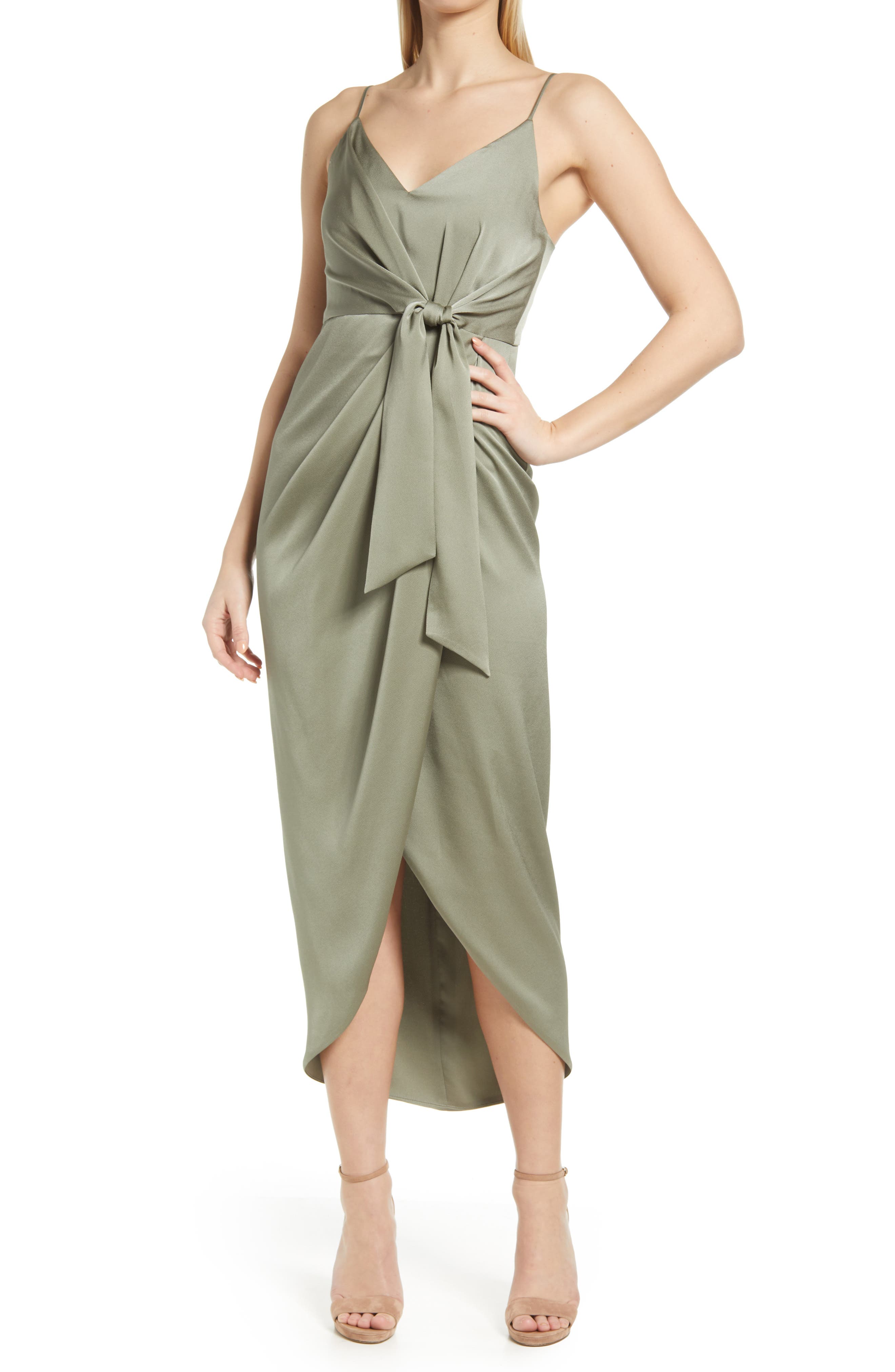 knee length dresses for ladies Shona Joy - Cali Short Sleeve Cut Out Midi (Size 10)  Goldie's