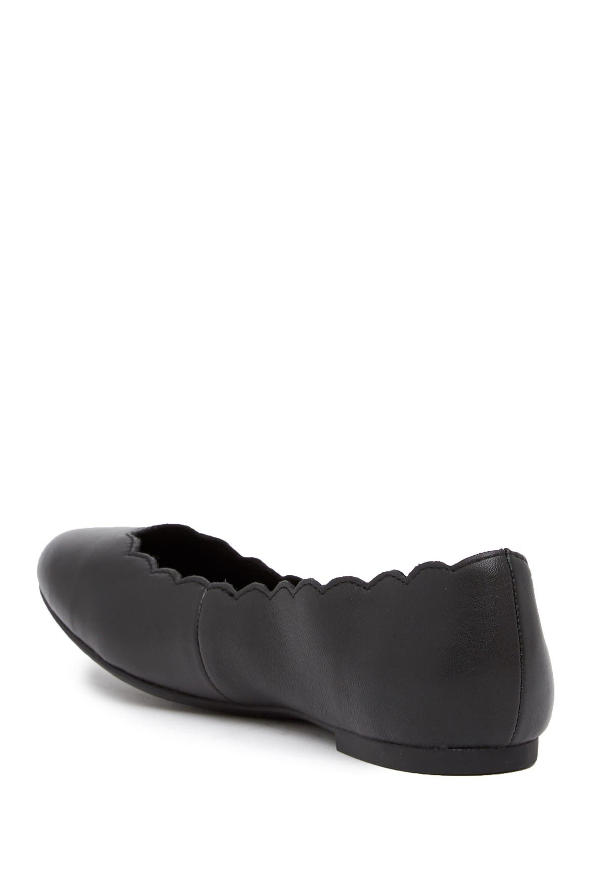 Born | Allie Scalloped Leather Flat 