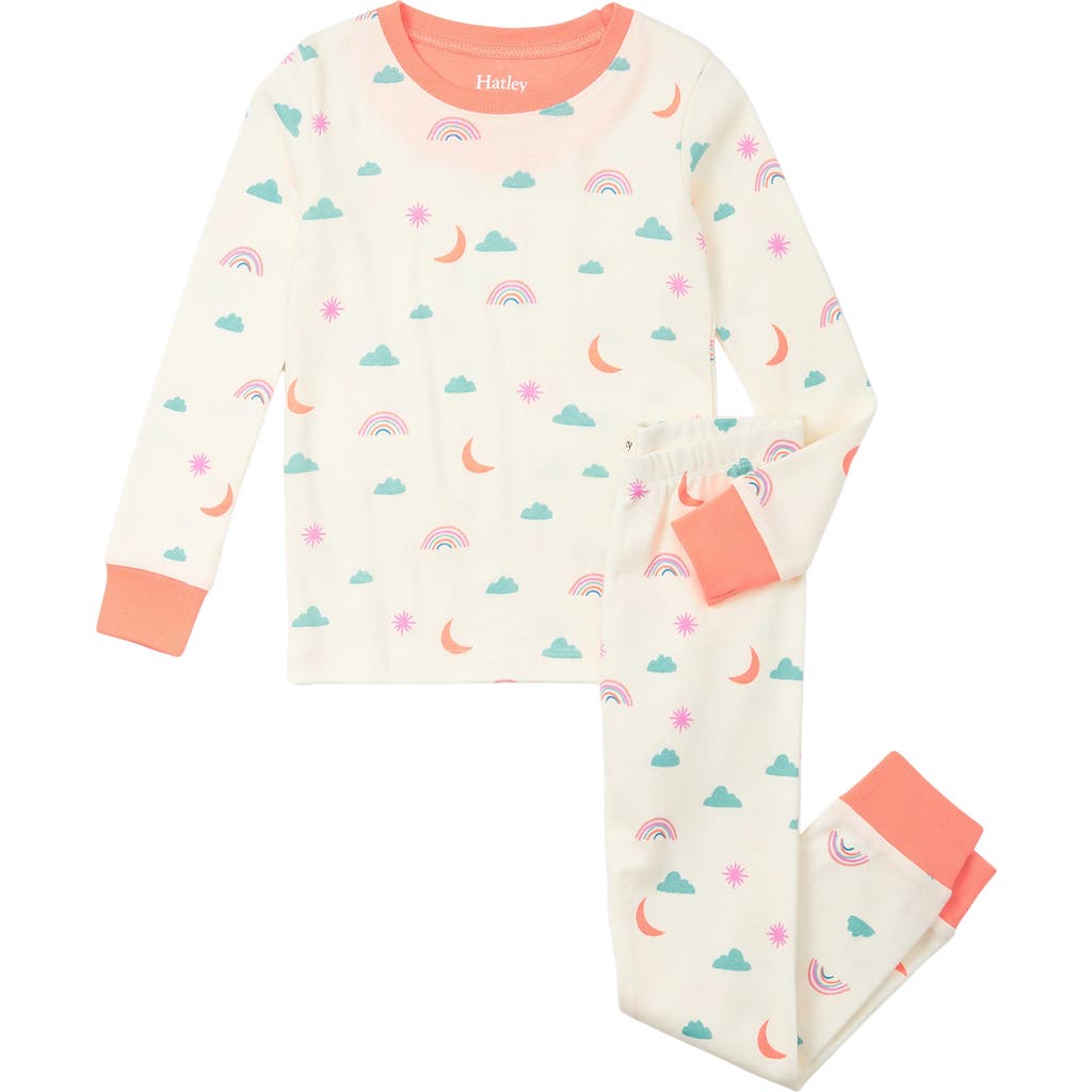 HATLEY HATLEY KIDS' CHARM FITTED ORGANIC COTTON TWO-PIECE PAJAMAS