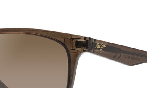 Shop Maui Jim Sugar Cane 57mm Polarized Square Sunglasses In Transparent Mocha/hcl Bronze