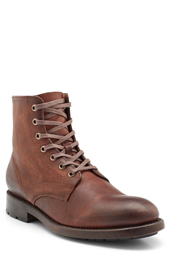 Frye Bowery Lace-up Boot In Cognac