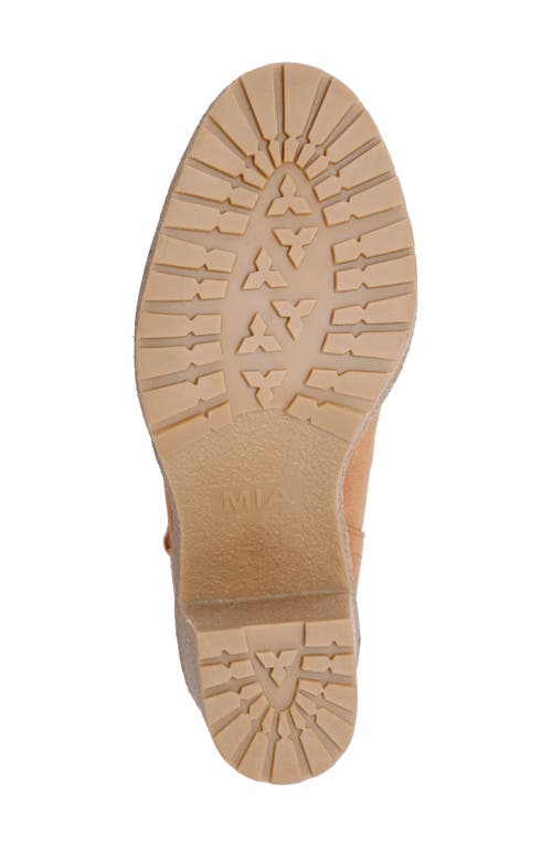 Mia Holiday Faux Shearling Bootie In Cognac