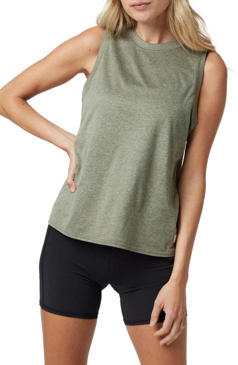 Women's Green Workout Tops & Tanks