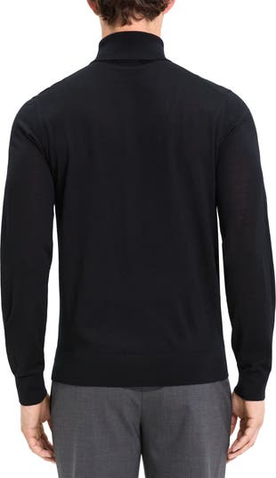 Men's Turtleneck Sweater in Merino Wool Blend Grey