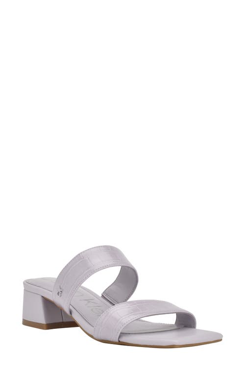 Calvin Klein Paneer Square Toe Slide Sandal Light Purple Croco at Nordstrom,