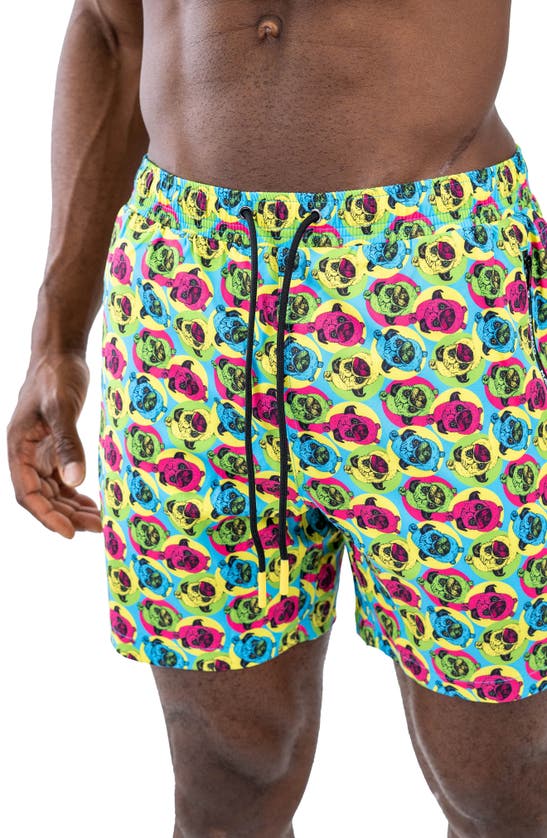 Shop Maceoo Lion Frenchie Swim Trunks In Green