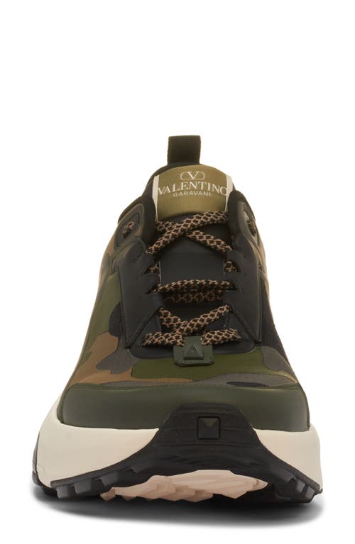 Shop Valentino Garavani True Act Sneaker In Nero-khaki-dark Grey/nero