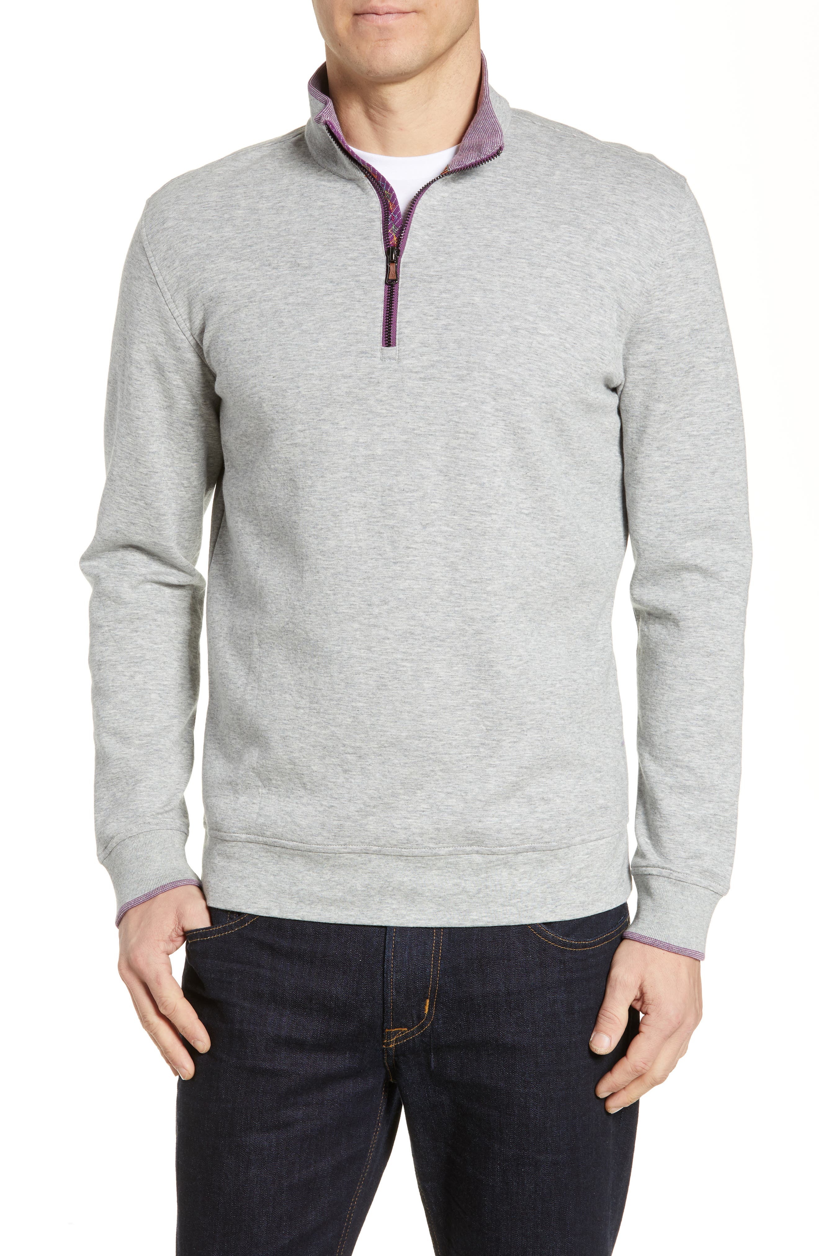 Robert Graham Mens Firth Quarter Zip Knit